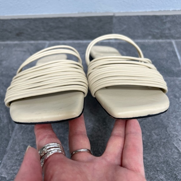 Marc Fisher Maddie Ivory Cream Slip On Slides - Picture 7 of 9